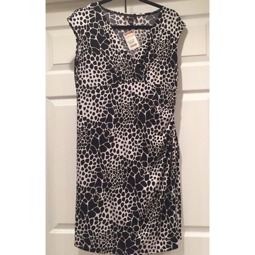 AB Studio Black & White Print Dress